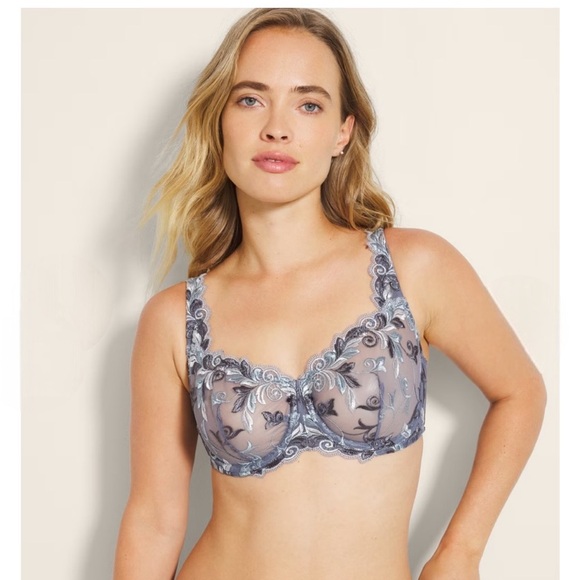 NWT Soma Sensuous Lace Unlined Underwire Bra 34 D Mochaccino Black #0551 - Picture 15 of 15